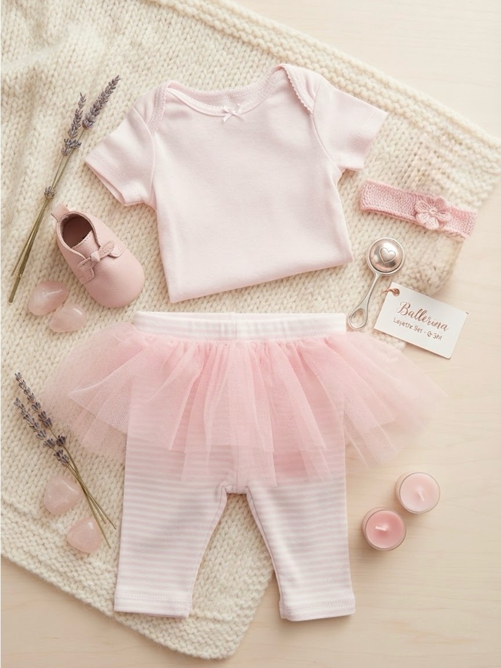 Baby Pink Tutu Leggings & Top Set